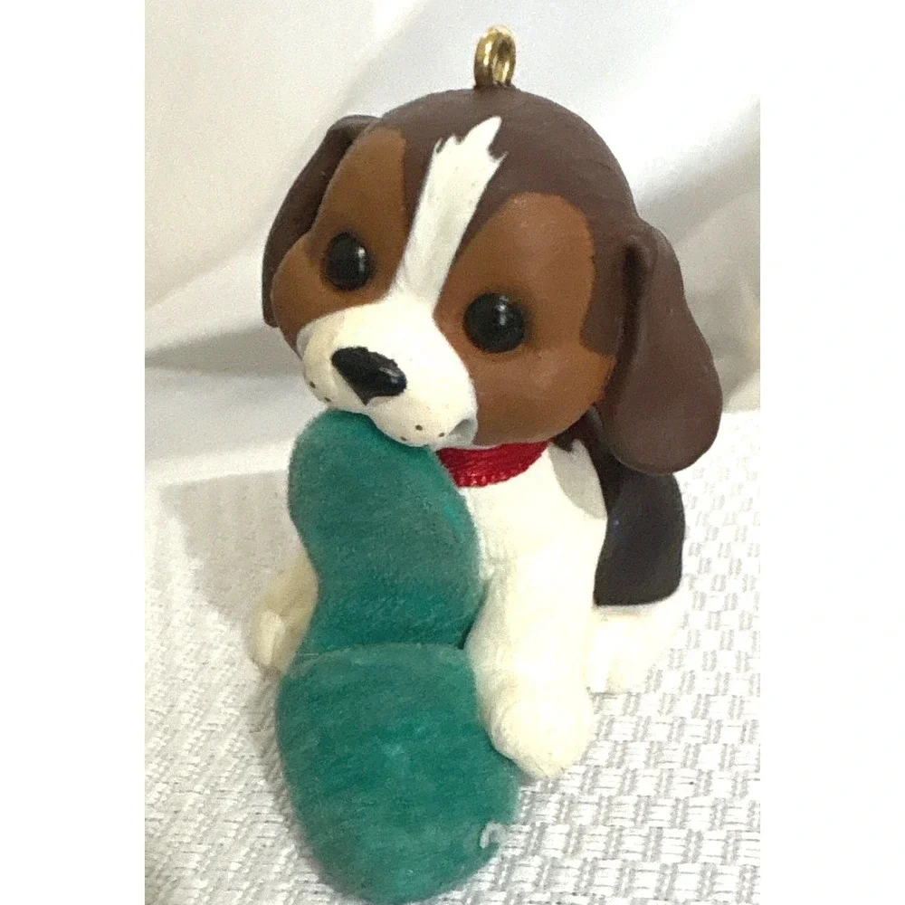 Hallmark Keepsake Puppy Love Ornaments Lot of 4 Dog Breeds 1999-2006 Christmas